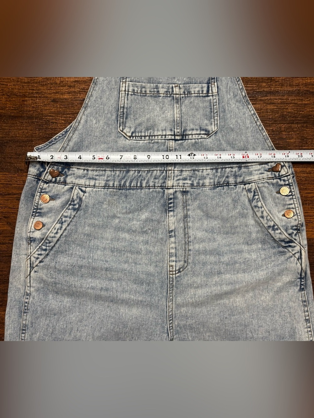 Celebrity Pink Acid Wash Light Blue Denim Overalls - Picture 2 of 9